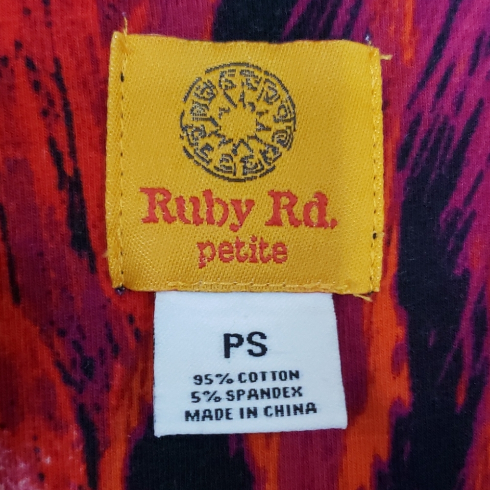 Ruby Rd. Petite Color Splash Top Sz SP - Picture 4 of 5